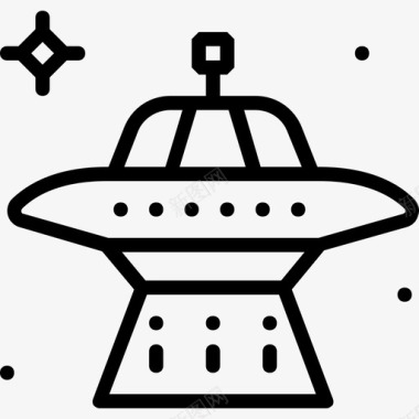 飞行堡垒不明飞行物16号空间直线型图标图标