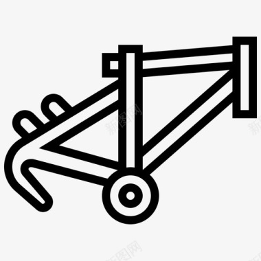 自行车车架车架零件图标图标