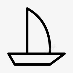 帆船木舟采购产品划船独木舟桨帆船图标高清图片