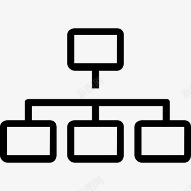 层次不齐层次结构业务13线性图标图标