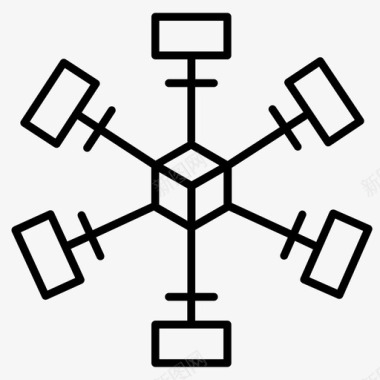 区块链区块链连接加密货币图标图标