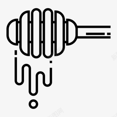 蜂蜜蜂蜜养蜂蜂蜜勺图标图标