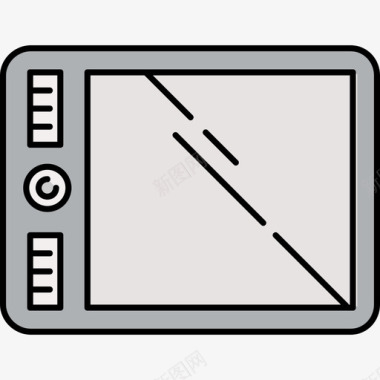平板流量平板电脑图形工具6彩色128px图标图标