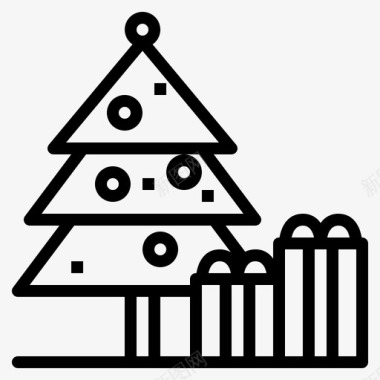 圣诞树礼物图标图标