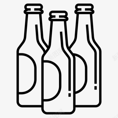 啤酒节啤酒瓶酒精饮料图标图标