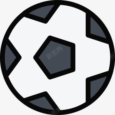 足球运动装备4彩色图标图标