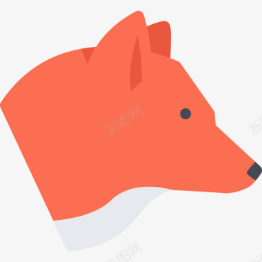 狐狸宠物5扁平图标图标