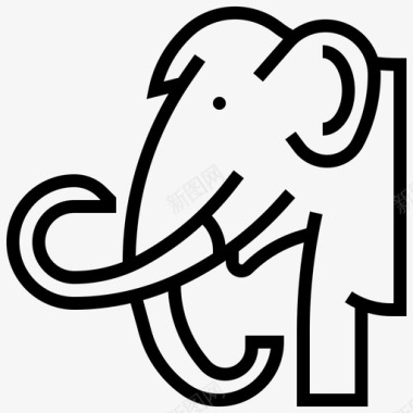 猛犸象动物大象图标图标