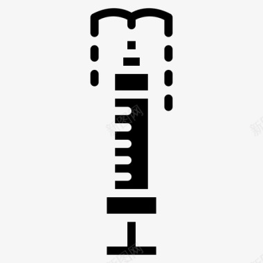 矢量药剂注射器医生工具图标图标