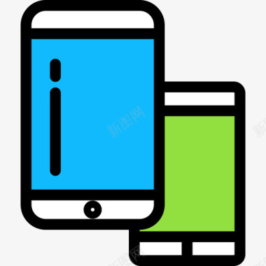 手机威锋图标智能手机工具13线性颜色图标图标