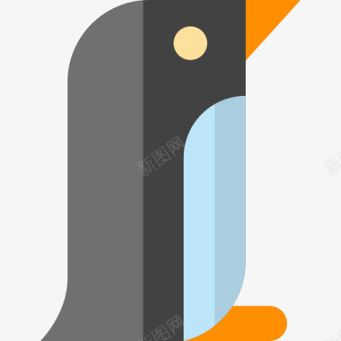 企鹅冬季元素4扁平图标图标