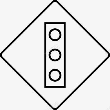 交通灯城市道路图标图标