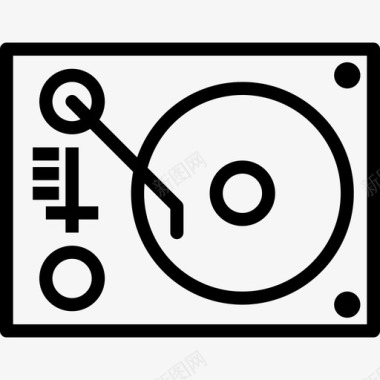 转台小工具2线性图标图标