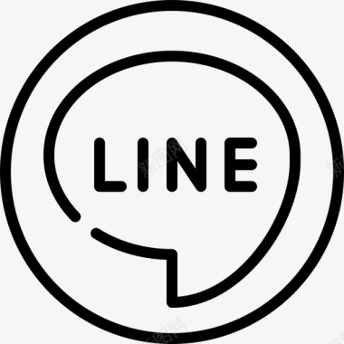 Line社交媒体24线性图标图标