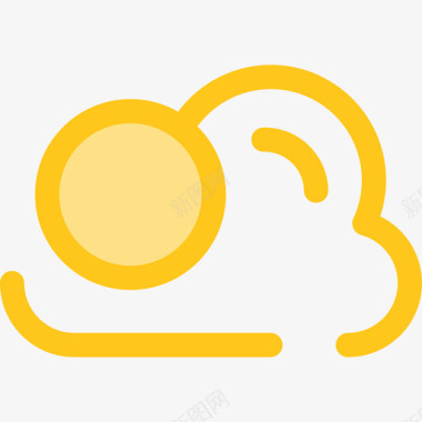 云28号天气黄色图标图标