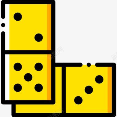 黄色多米诺赌场赌博2黄色图标图标