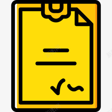 记事本教育6黄色图标图标