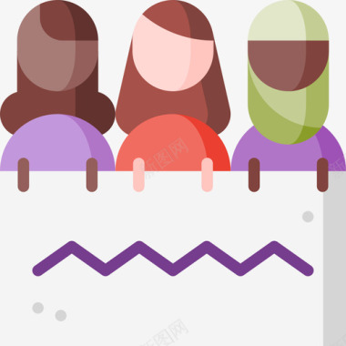 妇女节示范妇女节3平淡图标图标