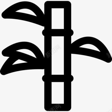 温泉竹健康和温泉2线性图标图标