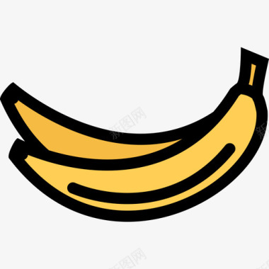 香蕉食物14彩色图标图标