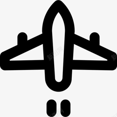 圆形UI飞机旅行24粗体圆形图标图标