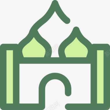 泰姬陵旅游17号绿色图标图标