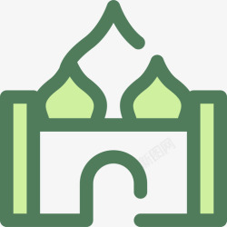 17号泰姬陵旅游17号绿色图标高清图片