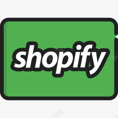 3DSShopify信用卡3线性颜色图标图标