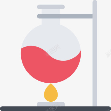 3D空间烧瓶空间与科学3扁平图标图标