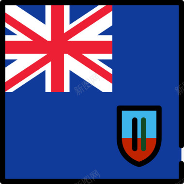 蒙特塞拉特旗帜收藏3广场图标图标
