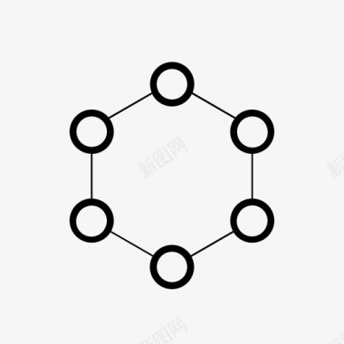 集合漂浮分子化学科学图标图标