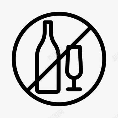 禁止饮酒饮食饮酒图标图标