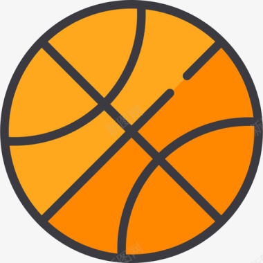 篮球篮球运动9线性颜色图标图标