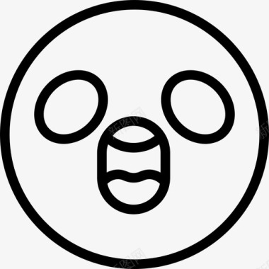 QQ表情图片惊讶表情直率图标图标