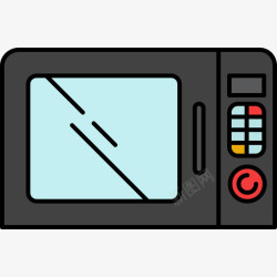 彩色微波炉微波炉家具16彩色128px图标高清图片