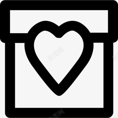 礼物爱情和浪漫7大胆圆润图标图标