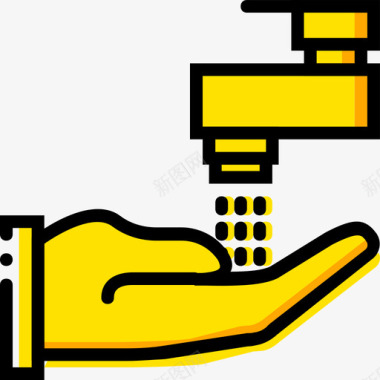 卫生手势7黄色图标图标