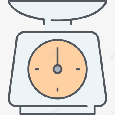 彩色飞碟秤厨房18彩色图标图标