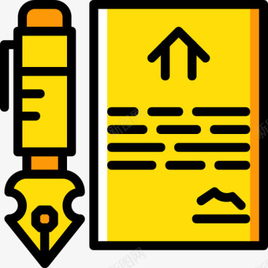 图标装饰合同房地产17黄色图标图标