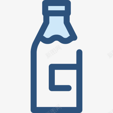 奶瓶食品和餐厅4蓝色图标图标