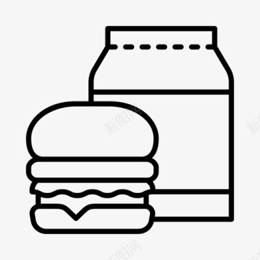 汉堡美食快餐图标图标