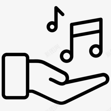 音乐符号点缀音乐家符号junina音乐悠扬的音乐图标图标