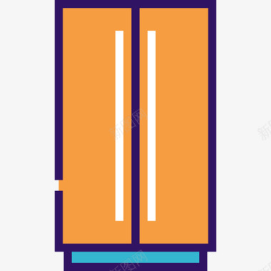 冰箱冰箱厨房6线性颜色图标图标