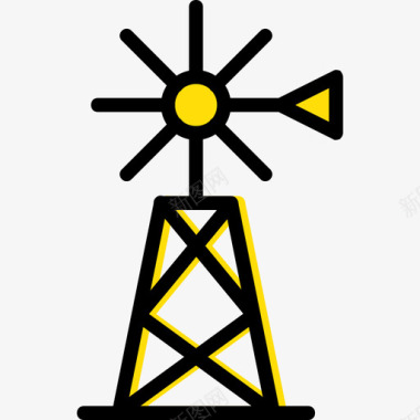 风车农业3黄色图标图标