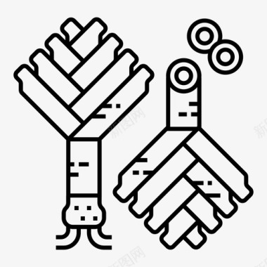 韭菜食物蔬菜图标图标