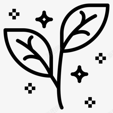 植物树叶天然图标图标