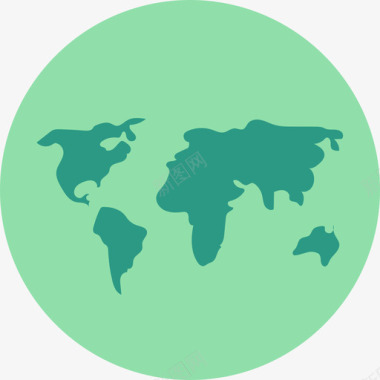 地图全球物流2圆形图标图标