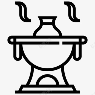 火锅肉丸火锅食品海鲜图标图标