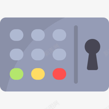 公共标识安全密码安全3扁平图标图标