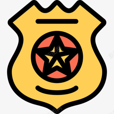 警徽法律2颜色图标图标